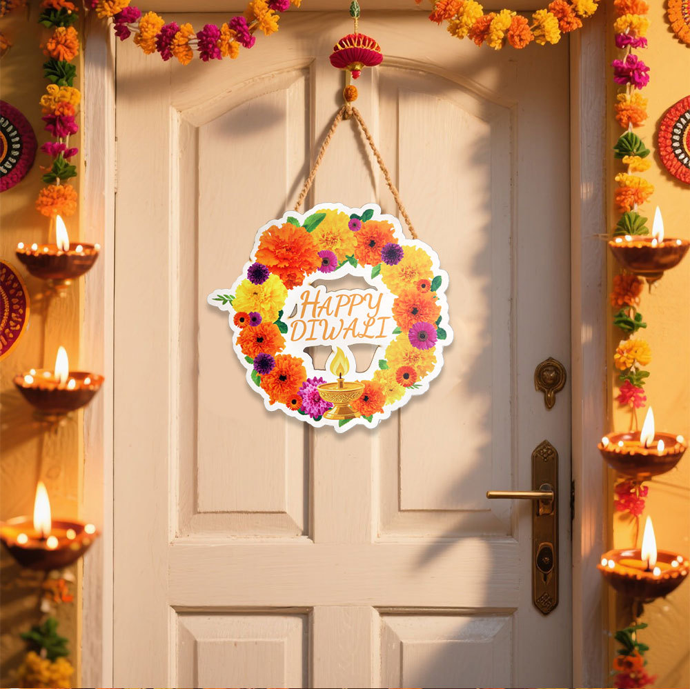 Lighting Decoration For Diwali - Декор «Лотос и павлин Дивали» —