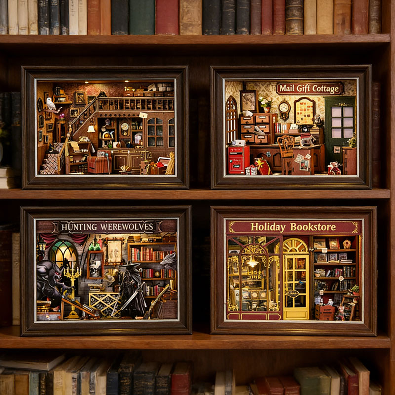Lighting Decor Photos - Набор для создания 3D-миниатюрного книжного уголка
