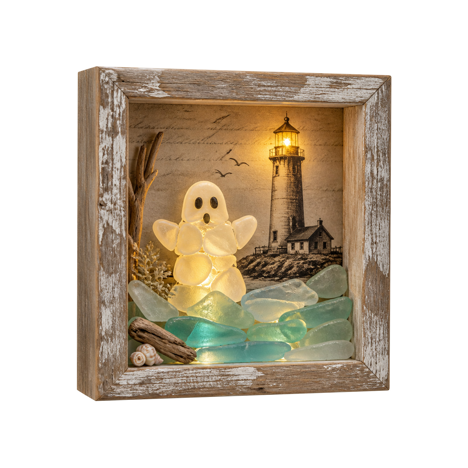 Lighting Room Decor Photo - Фоторамка-ночник LED с декором из морского