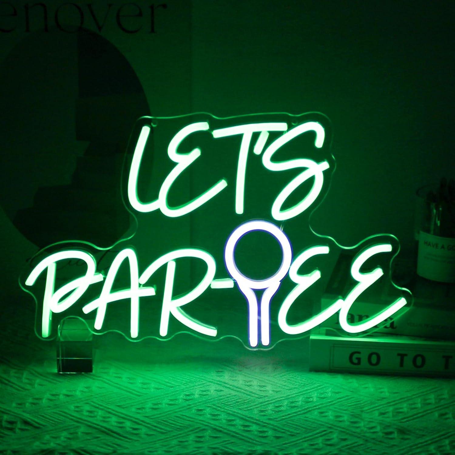 Неоновая вывеска Let's Par Tee – обзор и цена Led Lighting Wall Decor