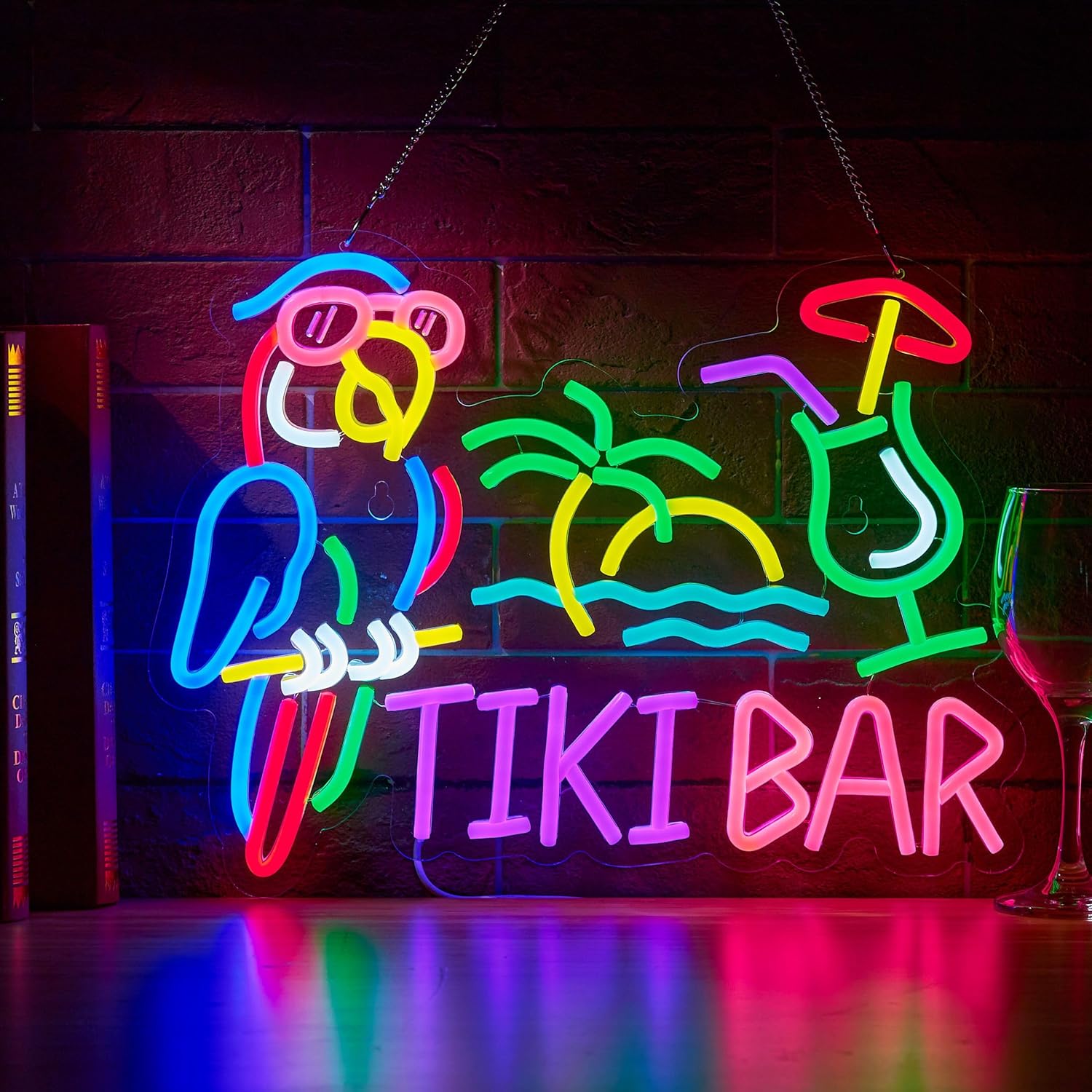 Неоновая вывеска Tiki Bar Parr – обзор и цена Led Lighting Wall Decor