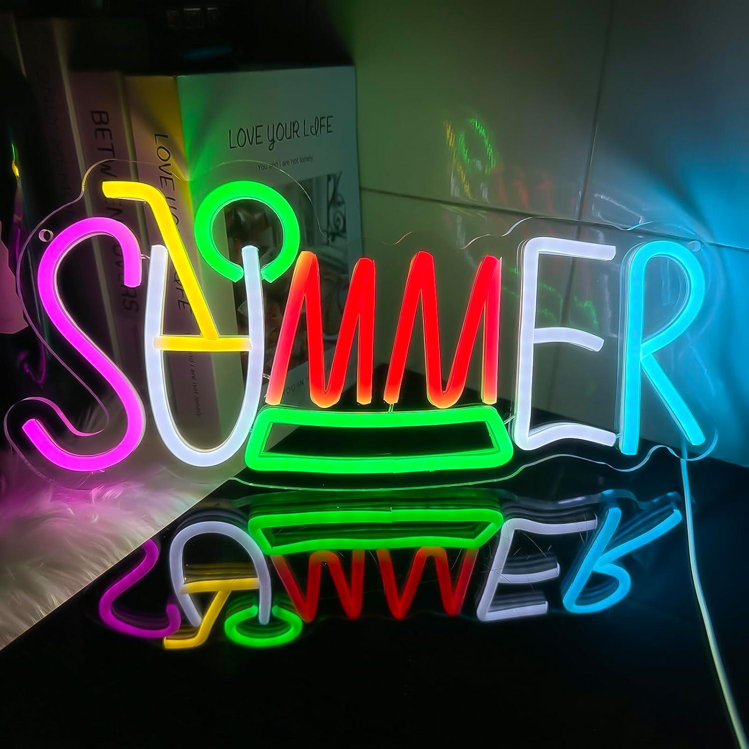 Летняя неоновая вывеска с USB- – обзор и цена Lighting Decor Rentals